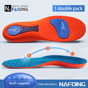 Sport Insoles For Shoes Sole Shock Absorption Deodorant Breathable Cushion Running Insoles For Feet Man Women Orthopedic Insoles - Insoles