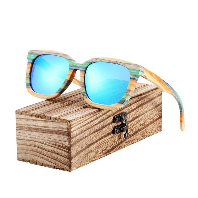 BARCUR Unique Wood Polarized Sunglasses