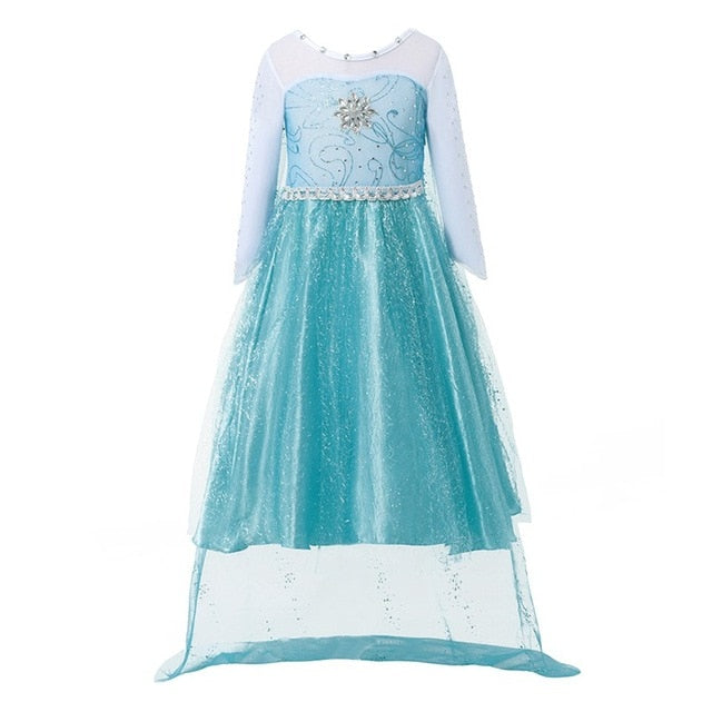 Fancy Baby Girl Princess Clothes Kid Jasmine Rapunzel Aurora Belle Ariel Cosplay Costume Child Elsa Anna Elena Sofia Party Dress