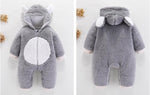 Load image into Gallery viewer, 2019 Newborn Baby Winter Hoodie Clothes Polyester Infant Baby Girls Pink Climbing New Spring Outwear Rompers 3m 12m Boy Jumpsuit
