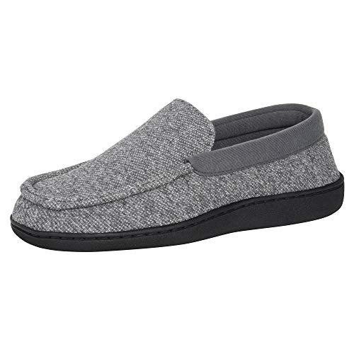 Hanes Men's ComfortSoft Memory Foam Knit Venetian Moccasin Indoor/Outdoor Slipper