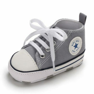 Baby Infant Classic Canvas Baby Shoes Boy Girl Soft Sole Size 1 2 3 0-18 Months