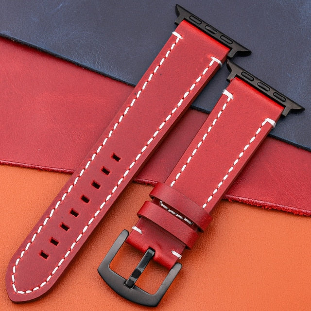 Genuine Leather Strap For Apple Watch