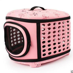 Small Pet Dog Cat Puppy Carrier Portable Cage Crate Transporter Bag - Pink