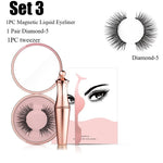 Load image into Gallery viewer, 1SET Magnetic liquid Eyeliner with Five False Eyelashes Handmade Lashes Waterproof Eye Liner Women Eye Makeup Stylish Tools
