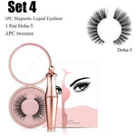 Load image into Gallery viewer, 1SET Magnetic liquid Eyeliner with Five False Eyelashes Handmade Lashes Waterproof Eye Liner Women Eye Makeup Stylish Tools
