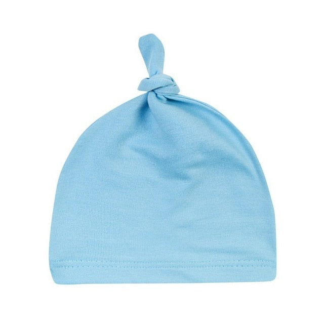 2019 Cotton Newborn Baby Knot Beanies Girls Sleep Caps