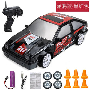 2.4G High speed Drift Rc Car 4WD Toy Remote Control AE86 Model GTR Vehicle Car RC Racing Cars Toy for Children Christmas Gifts High speed Drift Rc Car 4WD Toy Remote Control AE86 Model GTR Vehicle Car RC Racing Cars Toy for Children Christmas Gifts