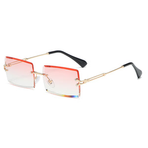 Fashion Rimless Rectangle Sunglasses