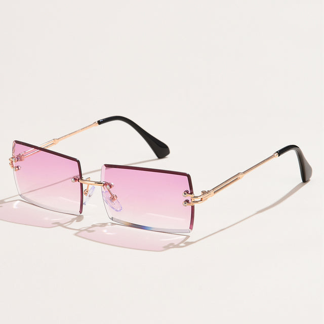 Fashion Rimless Rectangle Sunglasses