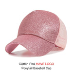 Load image into Gallery viewer, URDIAMOND 2019 Ponytail Baseball Cap Women Messy Bun Snapback Summer Mesh Hats Casual Sport Sequin Caps Drop Shipping Hat Cap
