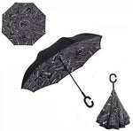 Load image into Gallery viewer, Windproof Reverse Folding Double Layer inverted car Umbrella Self Stand upside down women&#39;s rain umbrella c handle drop shipping
