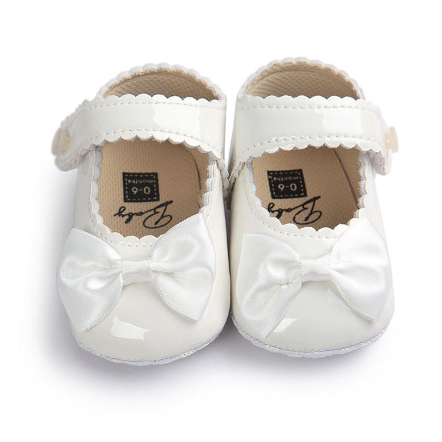 Autumn Soft Sole Girl Baby Shoes PU First Walkers Baby Girl Butterfly-knot Shoes 0-18 Months Baby Moccasins Shoe