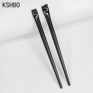 KSHBO Thin Eyebrow Eyeliner Brush Super Fine Angled Brow Contour Brush Portable Women Eyebrow Liner Cream Cosmetic Makeup Tools| |