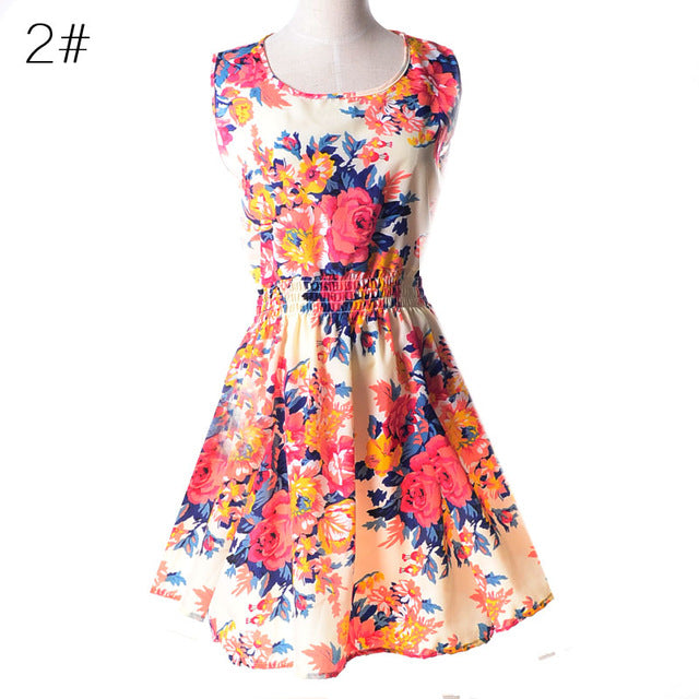 Casual Summer Dress Women Clothes 2018 Sexy Floral Chiffon Short Party Dresses Korean Elegant Vestido De Festa Verano Robe Femme