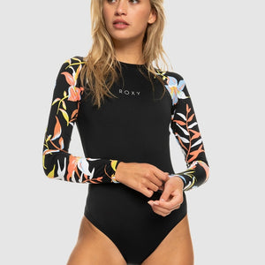 New Womens Long Sleeves Surf Bathing Suit One Piece Suit Swimwear Beachwear Printed Bathers Rash Guard Swim Maillot De Bain Surf| |