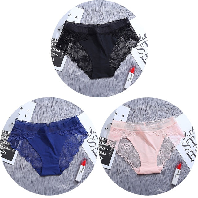 3Pcs/Lot Lace Women's Panties Sets