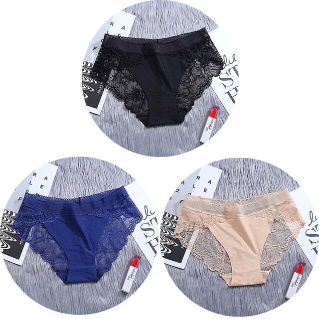 3Pcs/Lot Lace Women's Panties Sets