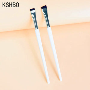 KSHBO Thin Eyebrow Eyeliner Brush Super Fine Angled Brow Contour Brush Portable Women Eyebrow Liner Cream Cosmetic Makeup Tools| |