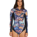 Load image into Gallery viewer, New Womens Long Sleeves Surf Bathing Suit One Piece Suit Swimwear Beachwear Printed Bathers Rash Guard Swim Maillot De Bain Surf| |
