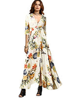 Load image into Gallery viewer, Milumia Women&#39;s Button Up Split Floral Print Flowy Party Maxi Dress
