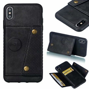 Phone Case Wallet Card Holder for iPhone 13 12 11 Pro Max XR Car Magnetic Holder