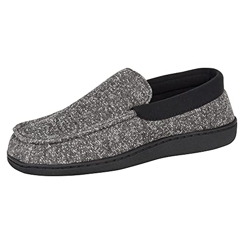 Hanes Men's ComfortSoft Memory Foam Knit Venetian Moccasin Indoor/Outdoor Slipper