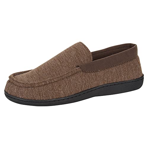 Hanes Men's ComfortSoft Memory Foam Knit Venetian Moccasin Indoor/Outdoor Slipper