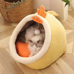 Load image into Gallery viewer, Sweet Cat Bed Warm Pet Basket Cozy Kitten Lounger Cushion Cat House Tent Very Soft Small Dog Mat Bag For Washable Cave Cats Beds
