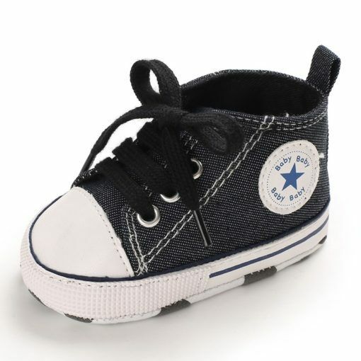 Baby Infant Classic Canvas Baby Shoes Boy Girl Soft Sole Size 1 2 3 0-18 Months