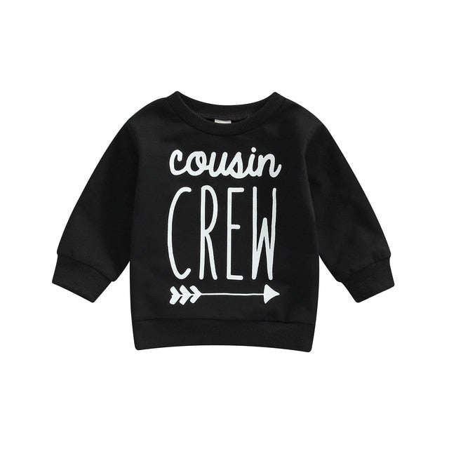 Citgeett Autumn Toddler Boy Girl Pullover Sweatshirt Casual Letter Printed Long Sleeve Tops Fall Spring Clothes| |