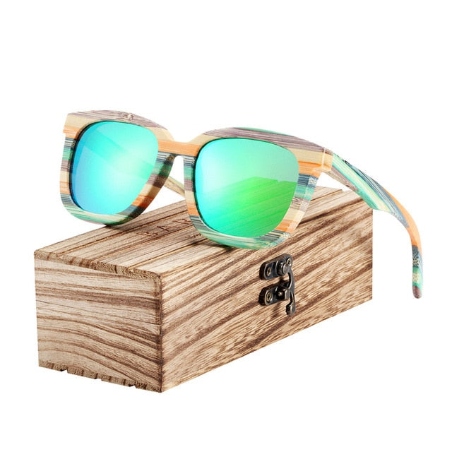 BARCUR Unique Wood Polarized Sunglasses