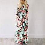 Load image into Gallery viewer, 2018 Summer Long Dress Floral Print Boho Beach Dress Tunic Maxi Dress Women Evening Party Dress Sundress Vestidos de festa XXXL
