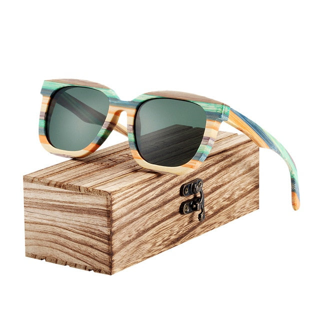 BARCUR Unique Wood Polarized Sunglasses