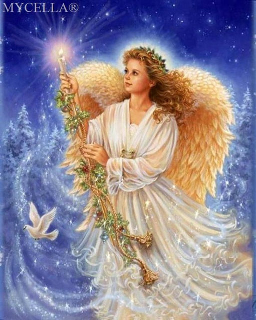 5d Diy Diamond Painting Cross Stitch Diamond Embroidery Angel Girl Picture Landscape Wall Sticker Full Diamond Mosaic