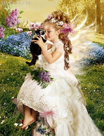 Load image into Gallery viewer, 5d Diy Diamond Painting Cross Stitch Diamond Embroidery Angel Girl Picture Landscape Wall Sticker Full Diamond Mosaic
