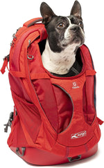 Load image into Gallery viewer, Kurgo G-Train K9 Pack, Carrier Backpack for Small Dogs and Cats, Ideal for Hiking or Travel, Waterproof Bottom, Chili Red
