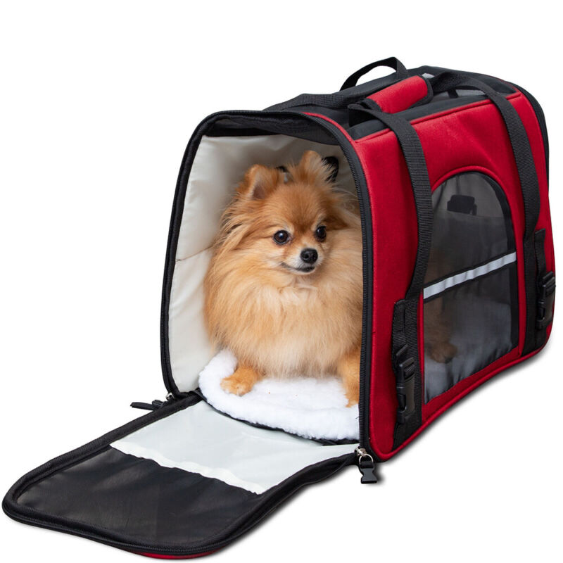 Pet Dog Cat Carrier Travel Tote Bag Comfort Case Soft Sided Airline Approved