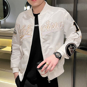 Bomber Jacket Street Wear Hop | Bomber Jacket Men Letter | Bomber Hip Hop Jacket Men - Jackets