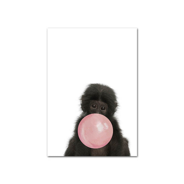 Pink Bubble Child Poster