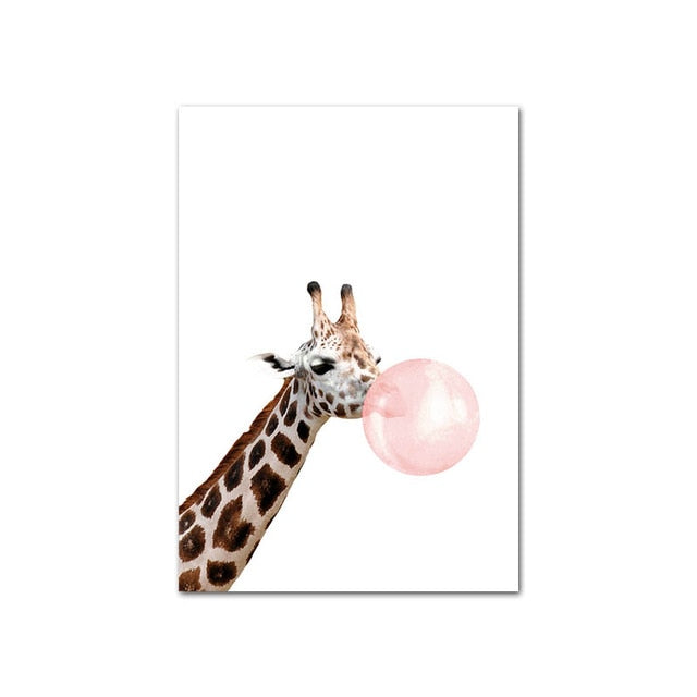 Pink Bubble Child Poster