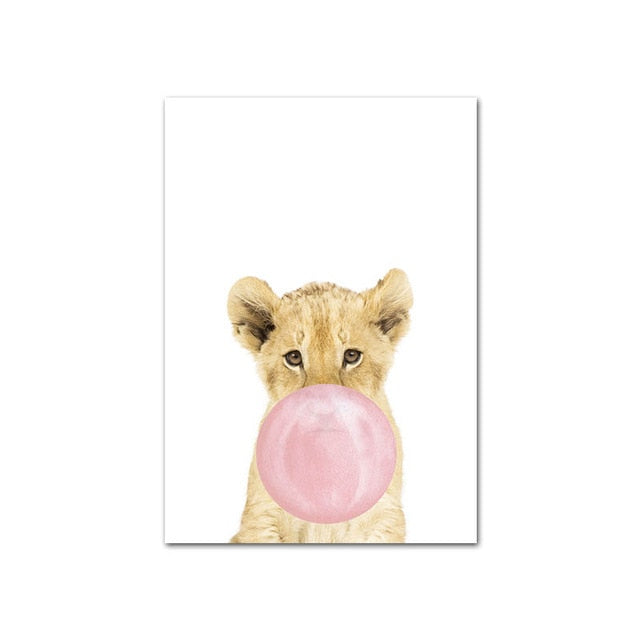 Pink Bubble Child Poster