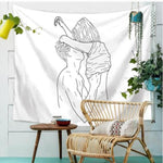 Load image into Gallery viewer, Sexy Body Line Tapestry Art Wall Hanging Tapestry Simple Design Line Wall Decor Bedspread Yoga Mat Picnic Cloth Home &amp; Living|Tapestry
