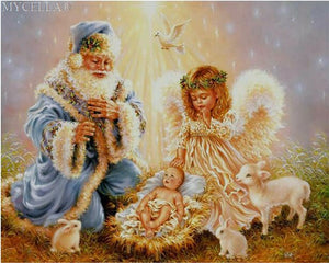 5d Diy Diamond Painting Cross Stitch Diamond Embroidery Angel Girl Picture Landscape Wall Sticker Full Diamond Mosaic