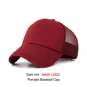 URDIAMOND 2019 Ponytail Baseball Cap Women Messy Bun Snapback Summer Mesh Hats Casual Sport Sequin Caps Drop Shipping Hat Cap