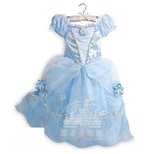 Fancy Baby Girl Princess Clothes Kid Jasmine Rapunzel Aurora Belle Ariel Cosplay Costume Child Elsa Anna Elena Sofia Party Dress