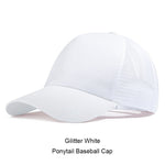 Load image into Gallery viewer, URDIAMOND 2019 Ponytail Baseball Cap Women Messy Bun Snapback Summer Mesh Hats Casual Sport Sequin Caps Drop Shipping Hat Cap
