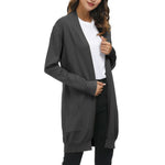 Load image into Gallery viewer, Women&#39;s Cardigan Long Sleeve Open Front Draped Sweater Rib Banded w/ Pockets
