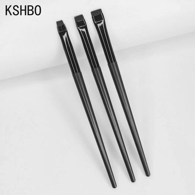 KSHBO Thin Eyebrow Eyeliner Brush Super Fine Angled Brow Contour Brush Portable Women Eyebrow Liner Cream Cosmetic Makeup Tools| |