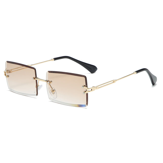 Fashion Rimless Rectangle Sunglasses